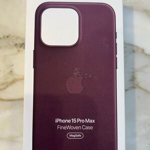 BRAND NEW IPHONE 15 PRO MAX FineWoven Case MULBERRY (NEVER OPENED)